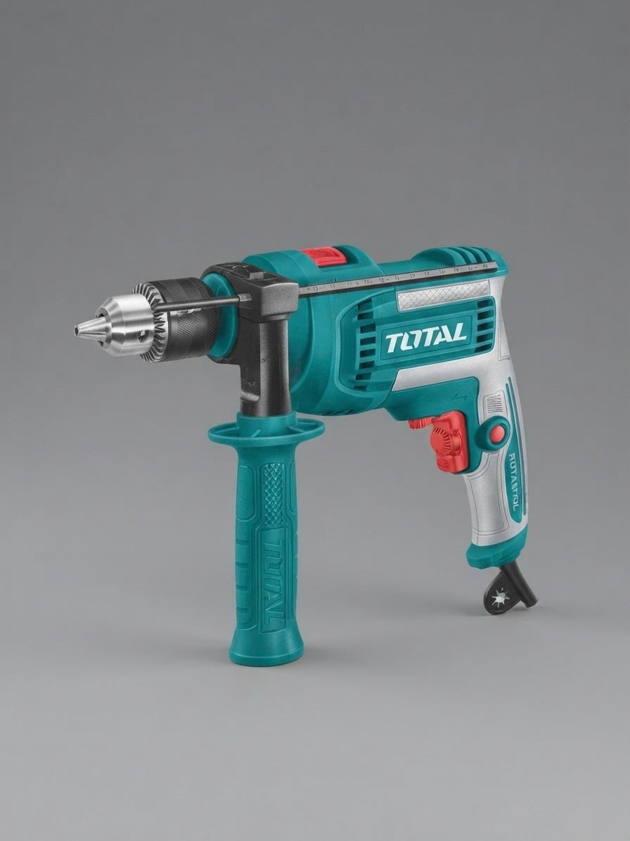 Taladro Percutor Industrial TOTAL 710W – Con Cable, Máxima Potencia