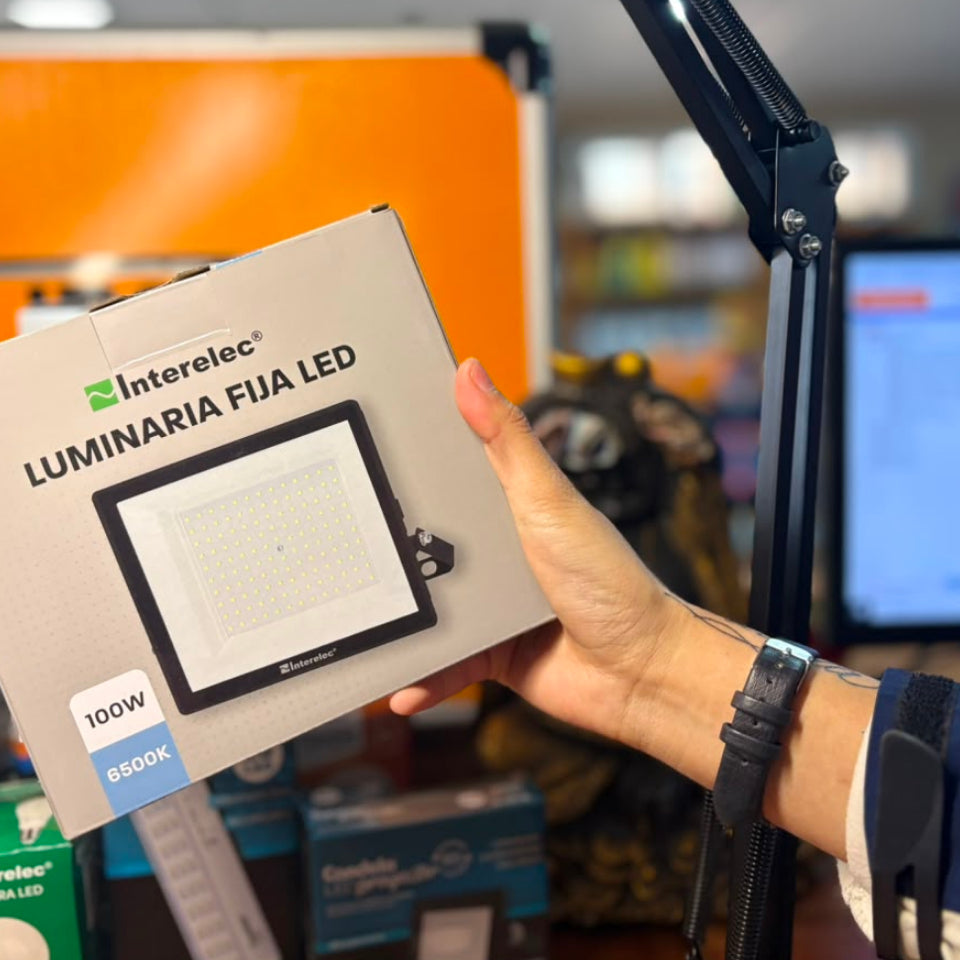 Luminaria Fija LED Interelec® - 100W, 6500K (Luz Fría) - Caja Original