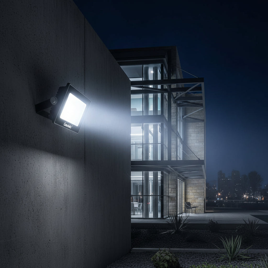 Reflector LED Candela 30w Luz Cálida Exterior Negro Aluminio IP65