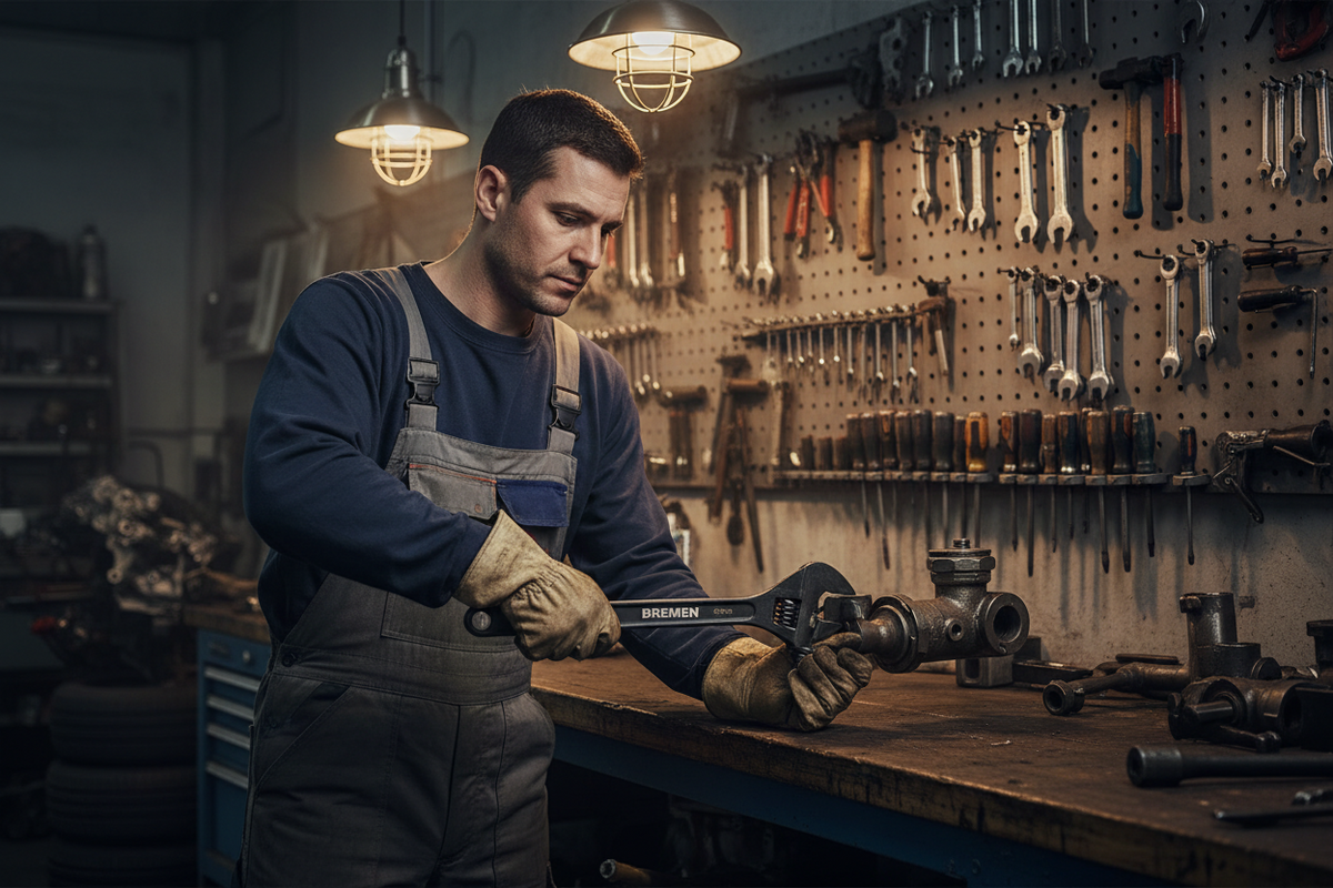 Llave Ajustable Fosfatizada BREMEN – Resistente y Precisa